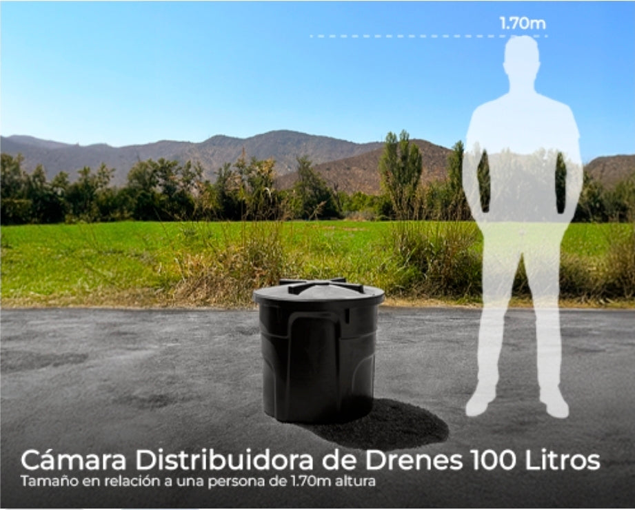 Camara Distribuidora de drenes 100lts.